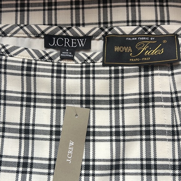 Pleated skirt in plaid Italian city wool blend - Picture 5 of 5